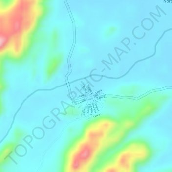 Mappa topografica NOROSI, altitudine, rilievo