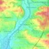 Mappa topografica Meschenbach, altitudine, rilievo