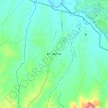 Mappa topografica Kehancha, altitudine, rilievo