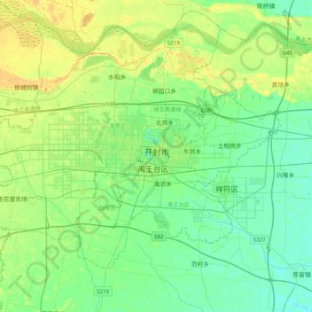 Mappa topografica 鼓楼区, altitudine, rilievo
