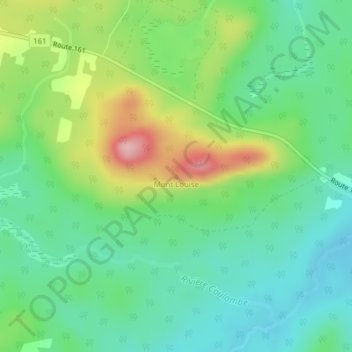 Mappa topografica Mont Louise, altitudine, rilievo