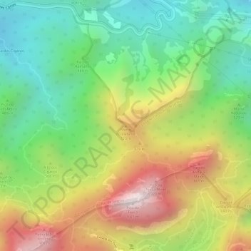 Mappa topografica Morro do Elefante, altitudine, rilievo