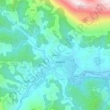 Mappa topografica Floreaga, altitudine, rilievo
