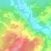 Mappa topografica Cookshire, altitudine, rilievo