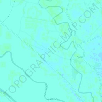 Mappa topografica Aurai, altitudine, rilievo