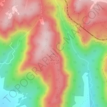 Mappa topografica Mount Clarence, altitudine, rilievo
