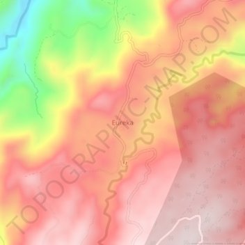 Mappa topografica Eureka, altitudine, rilievo