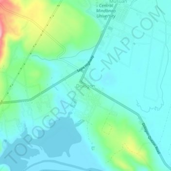 Mappa topografica Dologon, altitudine, rilievo