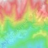 Mappa topografica Le Travers, altitudine, rilievo