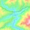Mappa topografica Coello Cocora, altitudine, rilievo