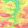 Mappa topografica Flun, altitudine, rilievo
