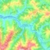 Mappa topografica San Martín del Rey Aurelio, altitudine, rilievo