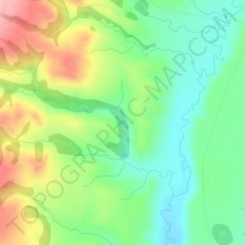 Mappa topografica Pine Coulee, altitudine, rilievo
