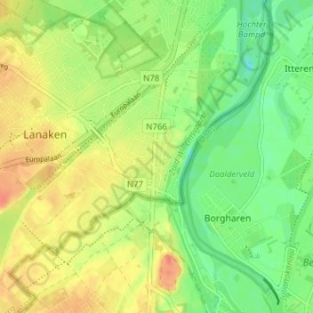 Mappa topografica Smeermaas, altitudine, rilievo
