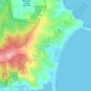 Mappa topografica Tura Beach, altitudine, rilievo
