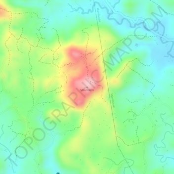 Mappa topografica Mountains, altitudine, rilievo