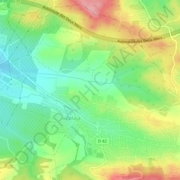 Mappa topografica Lo Moli, altitudine, rilievo
