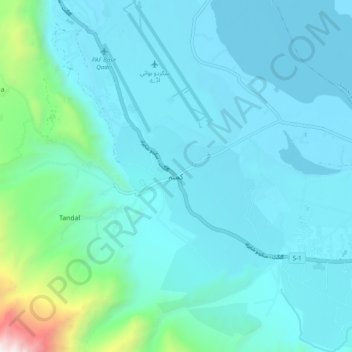 Mappa topografica Gamba, altitudine, rilievo