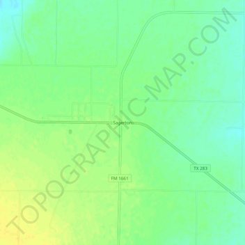 Mappa topografica Sagerton, altitudine, rilievo