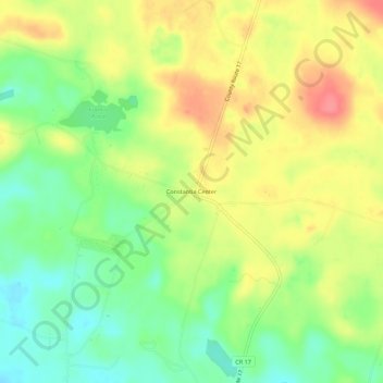 Mappa topografica Constantia Center, altitudine, rilievo