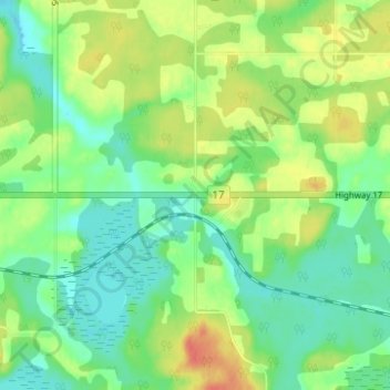 Mappa topografica Oxdrift, altitudine, rilievo