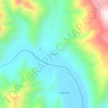 Mappa topografica Iricsina, altitudine, rilievo