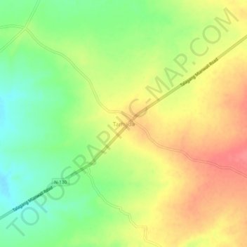 Mappa topografica Tarhada, altitudine, rilievo