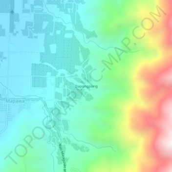 Mappa topografica Dapongpong, altitudine, rilievo