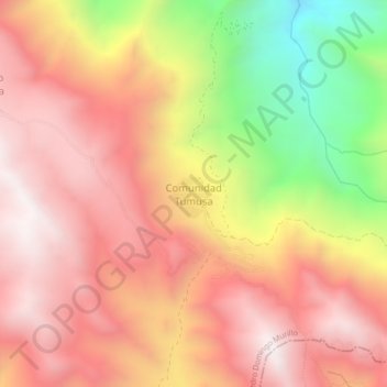 Mappa topografica Comunidad Tumusa, altitudine, rilievo