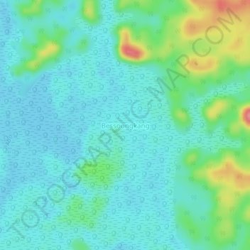 Mappa topografica Bessoungkang, altitudine, rilievo