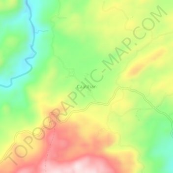 Mappa topografica Caatihan, altitudine, rilievo