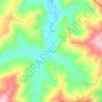 Mappa topografica Piandispino, altitudine, rilievo