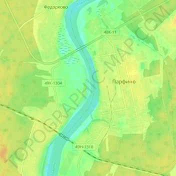 Mappa topografica Лазарицкая Лука, altitudine, rilievo
