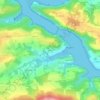 Mappa topografica Kerfanc, altitudine, rilievo