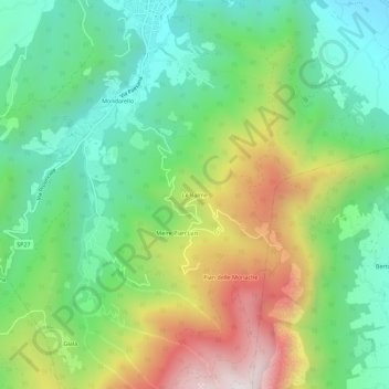Mappa topografica Le Balme, altitudine, rilievo