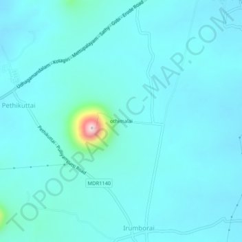 Mappa topografica othimalai, altitudine, rilievo