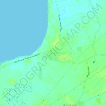 Mappa topografica Isa, altitudine, rilievo