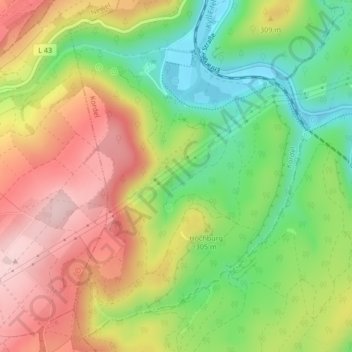 Mappa topografica Klausenhöhle, altitudine, rilievo