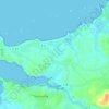 Mappa topografica Pen Louc'h, altitudine, rilievo