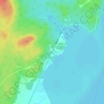 Mappa topografica Obaska, altitudine, rilievo