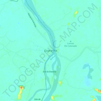 Mappa topografica Guaranda, altitudine, rilievo