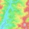 Mappa topografica La Nuizière, altitudine, rilievo