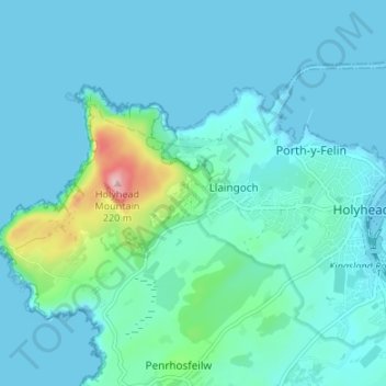 Mappa topografica Mountain, altitudine, rilievo