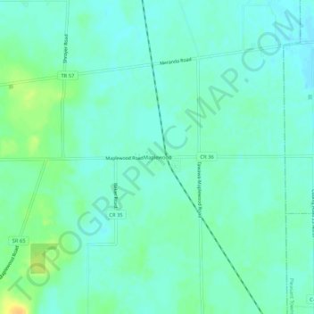 Mappa topografica Maplewood, altitudine, rilievo