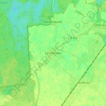 Mappa topografica Lichtensee, altitudine, rilievo