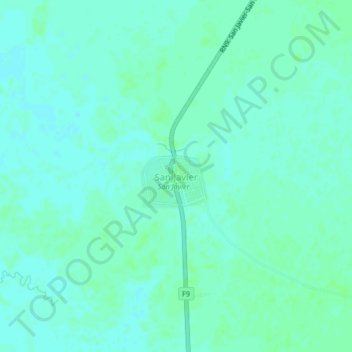 Mappa topografica San Javier, altitudine, rilievo