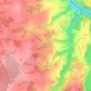 Mappa topografica Éguzon, altitudine, rilievo