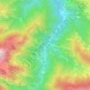 Mappa topografica Bossea, altitudine, rilievo