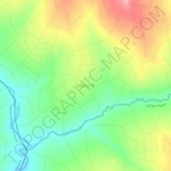 Mappa topografica Matisi B, altitudine, rilievo