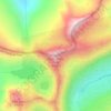 Mappa topografica Triple Divide Peak, altitudine, rilievo
